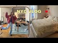 At home nyc vlog closet clean out brand dinners stomach flu