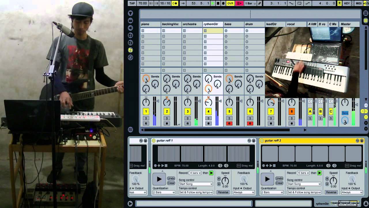 Coldplay - The Scientist cover(live band performances alone with ableton 8)
