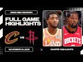 Houston Rockets Vs Cleveland Cavaliers Full Game Highlights Nov 19 2026 NBA Season