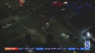 Shootout involving police ends in pursuit, crash in South L.A.