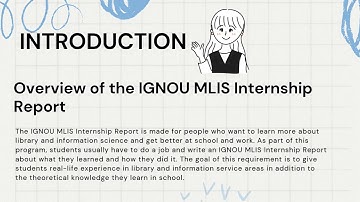 IGNOU MLIS Internship Report  MLII 105