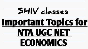 Important Topics for NTA UGC NET ECONOMICS||by Shivangi Bhatt @SHIVclasseseconomics
