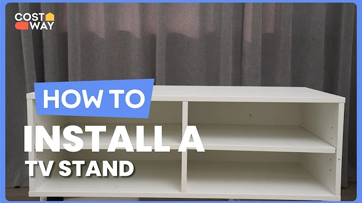 How to Install the TV Stand for TV up to 45 Inch with Adjustable Shelves | HV10415 #costway #howto