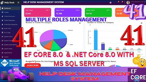 EP 41 Help Desk Management System EF Core NET Core ll .NET 8.0 Tickets, Users, Roles Management,🚀💥