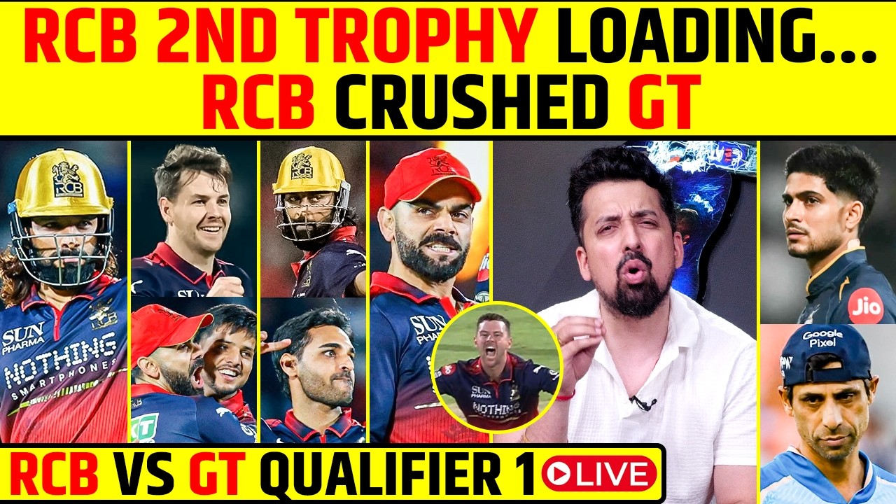 🔴RCB VS GT QUALIFIER 1 LIVE: RCB 2ND TROPHY LOADING, RCB CRUSHED GT #rcbvsgt #ipl2026