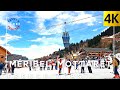 French alps snow hiking tour in chill music playlist  mribel mottaret  mribel ski station 4k