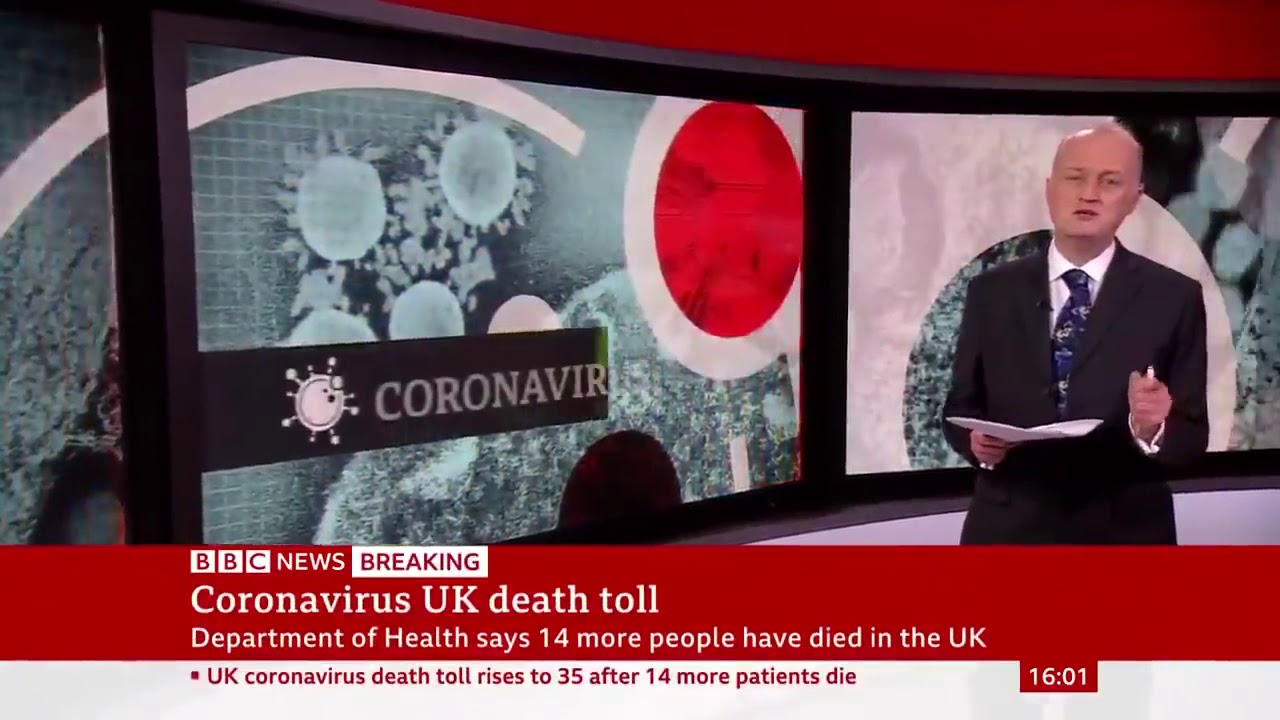Coronavirus : UK death toll rises to 35 - YouTube