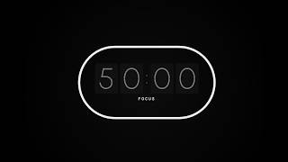 3 Hours Deep Focus Session | 50/10 Pomodoro Timer | Minimalist Flip Clock | Silent Mode