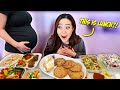 Eating What My 9-Month-Pregnant Sister Eats For 24 Hours Challenge