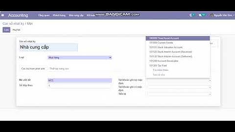 Hướng dẫn mô đun Kế toán - Tạo Sổ nhật ký - Phần mềm ERP odoo