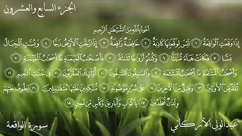 سورة الواقعة للشيخ عبدالولي الاركاني