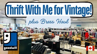 Thrifting for Vintage at 3 Thrift Stores | Huge Brass Haul | Goodwill & Charity Shops | Home Decor!