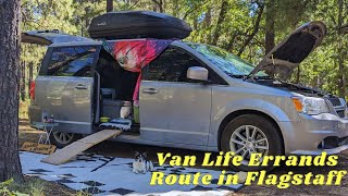 VAN LIFE Errands Route in Flagstaff, AZ | Traveling in a Minivan Camper Conversion