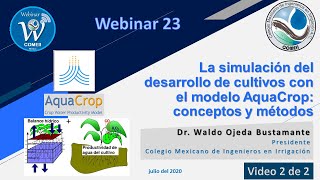 Webinar 23.2. La simulación del desarrollo de cultivos con el modelo AquaCrop: conceptos y métodos.