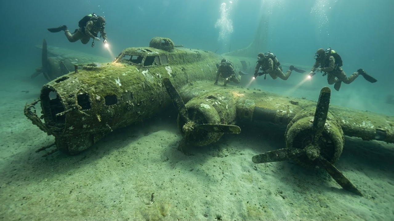 ASMR Restoration | B-17 Flying Fortress Found in the Ocean!vRecovery to a U.S. Navy Aircraft Carrier