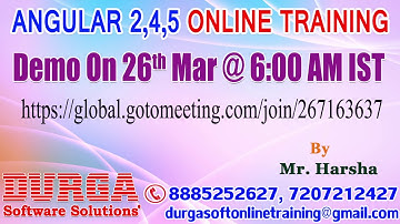 Angular 2,4,5 Online Training in DURGASOFT