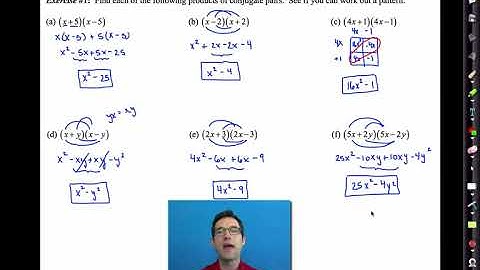 065 Common Core Algebra I Unit #7 Lesson #4 Factoring Based on Conjugate Pairs