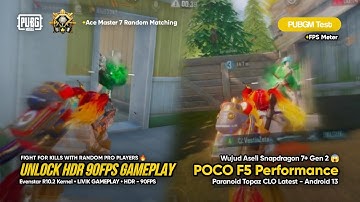 POCO F5 HDR 90FPS PERFORMANCE AFTER CUSTOM ROM‼️ ParanoidTopaz-CLO A13 🔥 PUBG Mobile Test #27