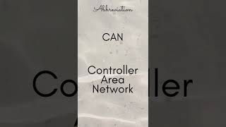 CAN   Controller Area Network