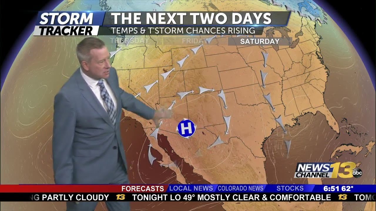 Hot with isolated thunderstorms Thursday afternoon - YouTube