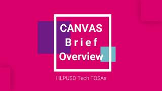CANVAS Brief Overview