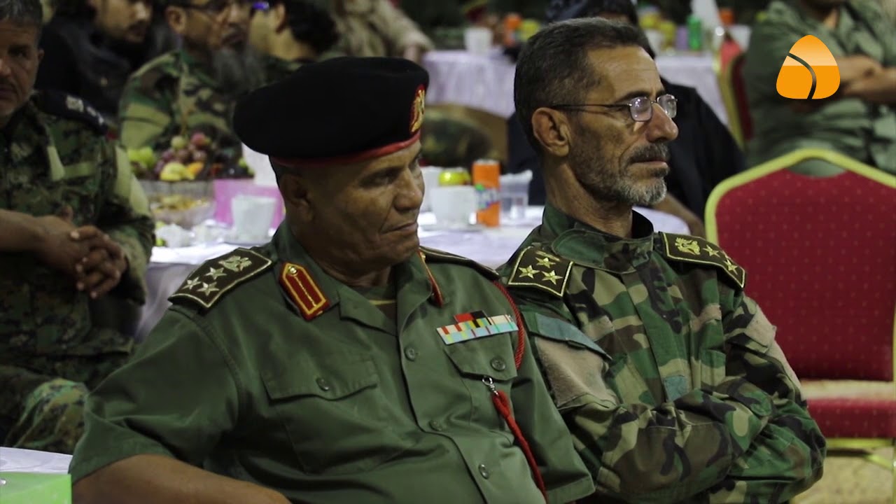 اجتماع القائد العام المشير حفتر بالضباط وضباط الصف والجنود والقوة المساندة التابعة للقيادة العامة .