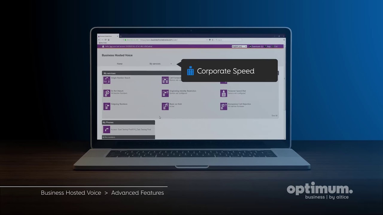 lightpath support Optimum Business Hosted Voice Tutorial Chapter 3 Part 6 - Advanced Features: Speed Dial