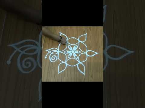 Simple rangoli | daily rangoli | free hand rangoli | easy rangoli ...