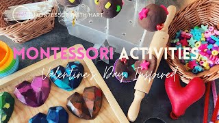 Valentine's Day Activities for Toddlers and Kids Montessori Inspired #montessoriwithhart