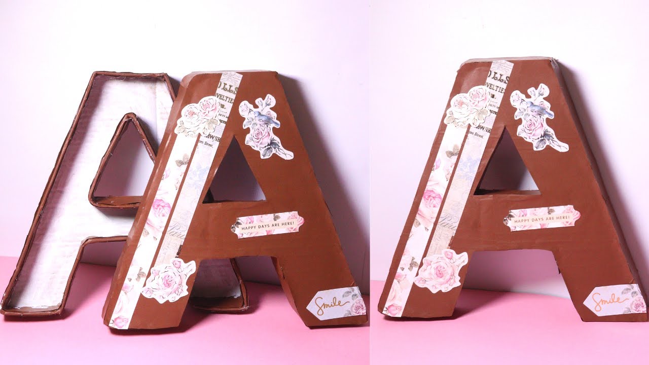 alphabet gift box DIY 3d gift box Letter box Paper craft YouTube