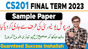 CS201 Final Term Paper 2023 | Sample Paper Issued | The Merciful Academy