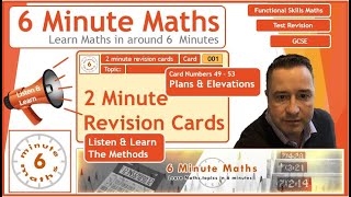 2 Minute Revision walk through cards 49-53 Plans & Elevations, Revise  easily FREE digital Download!