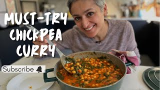 Most DELICIOUS CHICKPEA COCONUT SPINACH curry and you don’t want to miss this one | Food with Chetna