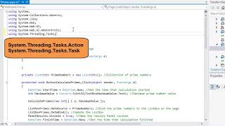ASP.NET 4.5 Expert Skills Lesson 3-4: Implement multi-threading using the Action and Task classes