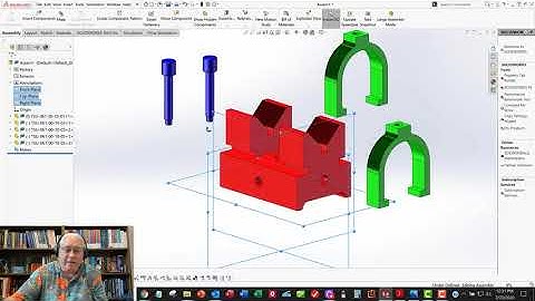 STS 2316 - Solidworks Double V-Block Assembly model.