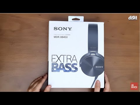 Sony MDR XB450 Stereo On ear Headphones Unboxing