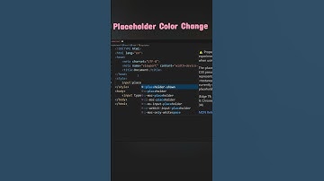 Placeholder Color Change | Html Css | #htmlcss