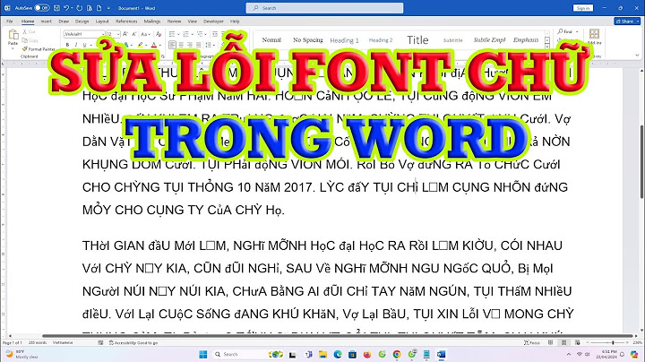 Lỗi font chữ bị in đậm lot trong word năm 2024