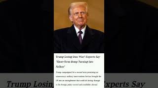 Trump Losing Iran War? Experts Say "Short-Term Romp Turning Into Failure"#trump #usa #canada #news