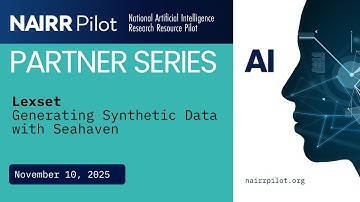 NAIRR Pilot Partner Series Webinar November 10, 2025