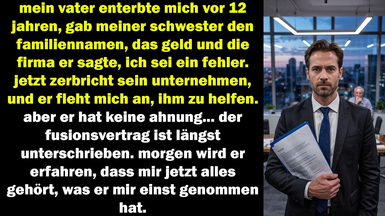 mein vater enterbte mich jetzt gehört mir seine firma, und morgen erfährt er die ganze wahrheit