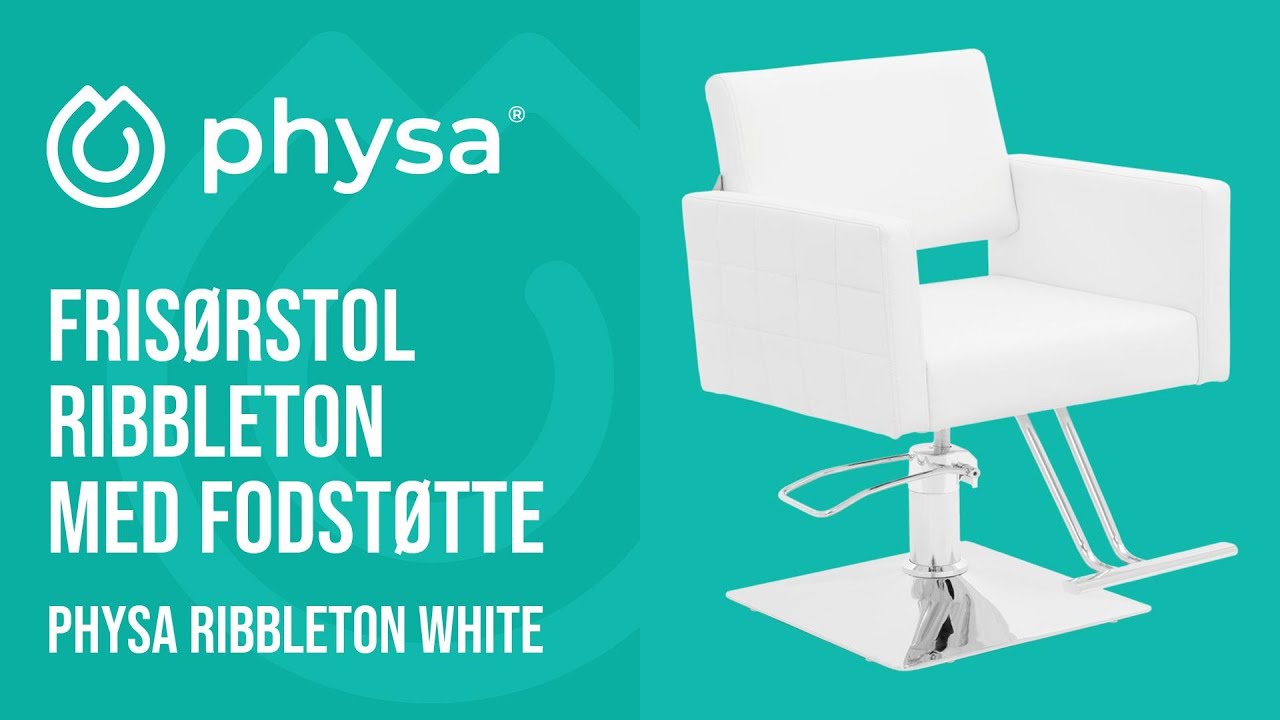 Frisørstol Ribbleton med fodstøtte PHYSA RIBBLETON WHITE ...
