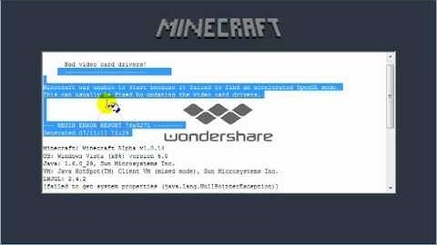 How to fix minecraft bad video card drivers?