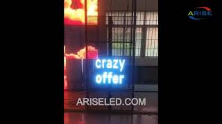 Window led display transparent media facade P3.91 pantalla led ,led glass mesh screen curtain led bi screenshot 4