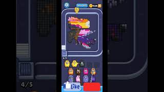 How to beat Pixel Flow Level 1032 walkthrough solution, no power ups(no commentary just chill music)