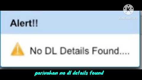Fix Parivahan No DL Details Found Problem Solve | No DL Details Found Parivahan Problem
