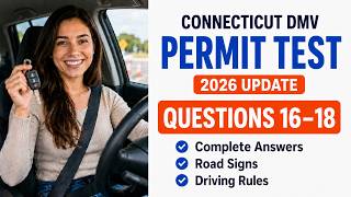 2026 CONNECTICUT DMV PERMIT TEST 16: 18 QUESTIONS AND COMPLETE ANSWERS FOR YOUR EXAM PREP