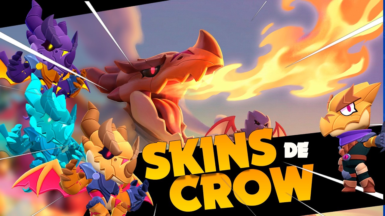 🔥 TODAS LAS SKINS DE CROW DEL PRO PASS .. #BrawlStars #ProPass