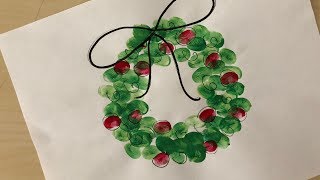 finger painting christmas diy wreath crafts card hand tree interesting adults draw