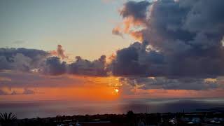 Amazing sunset with clouds